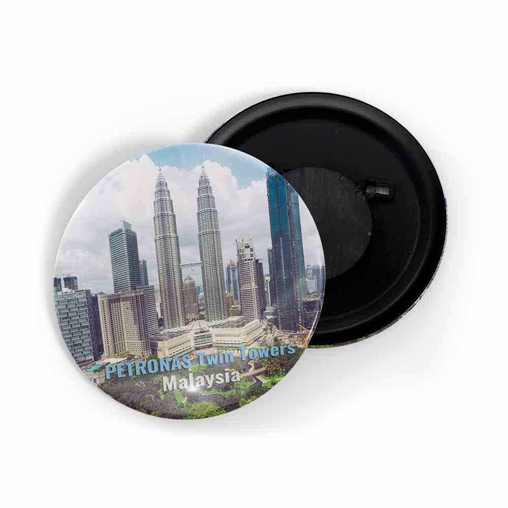 dhcrafts Fridge Magnet Multicolor Famous Tourist Place Petronas Twin Towers Malaysia Glossy Finish Design Pack of 1